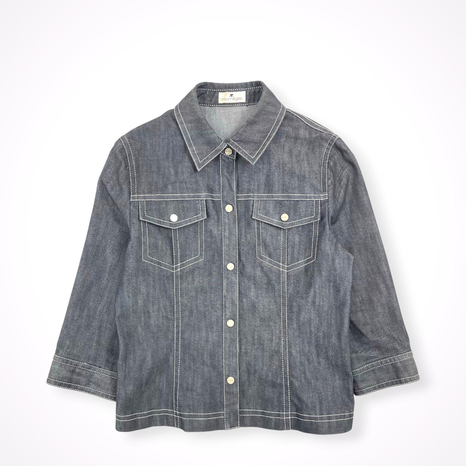 courreges / ヴィンテージデニム タイトシャツジャケット 参考定価：45,000程度 SIZE:11