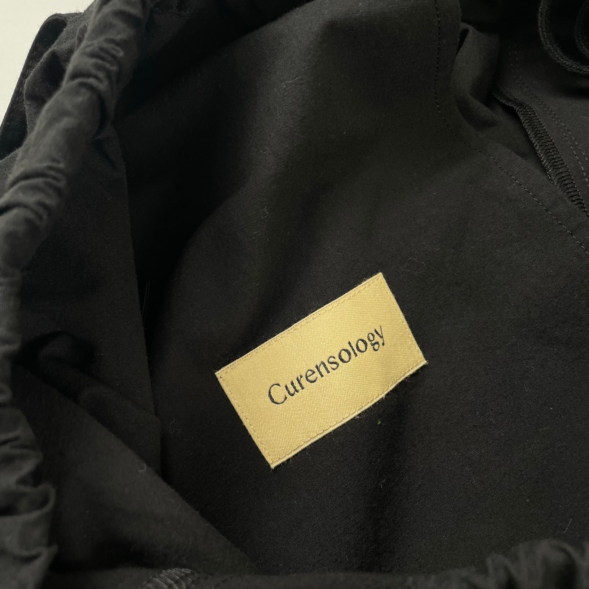 Curensology カレンソロジー / コットンリネンドロストパンツ ブラック 極美品 参考定価：22,000+tax SIZE:FREE