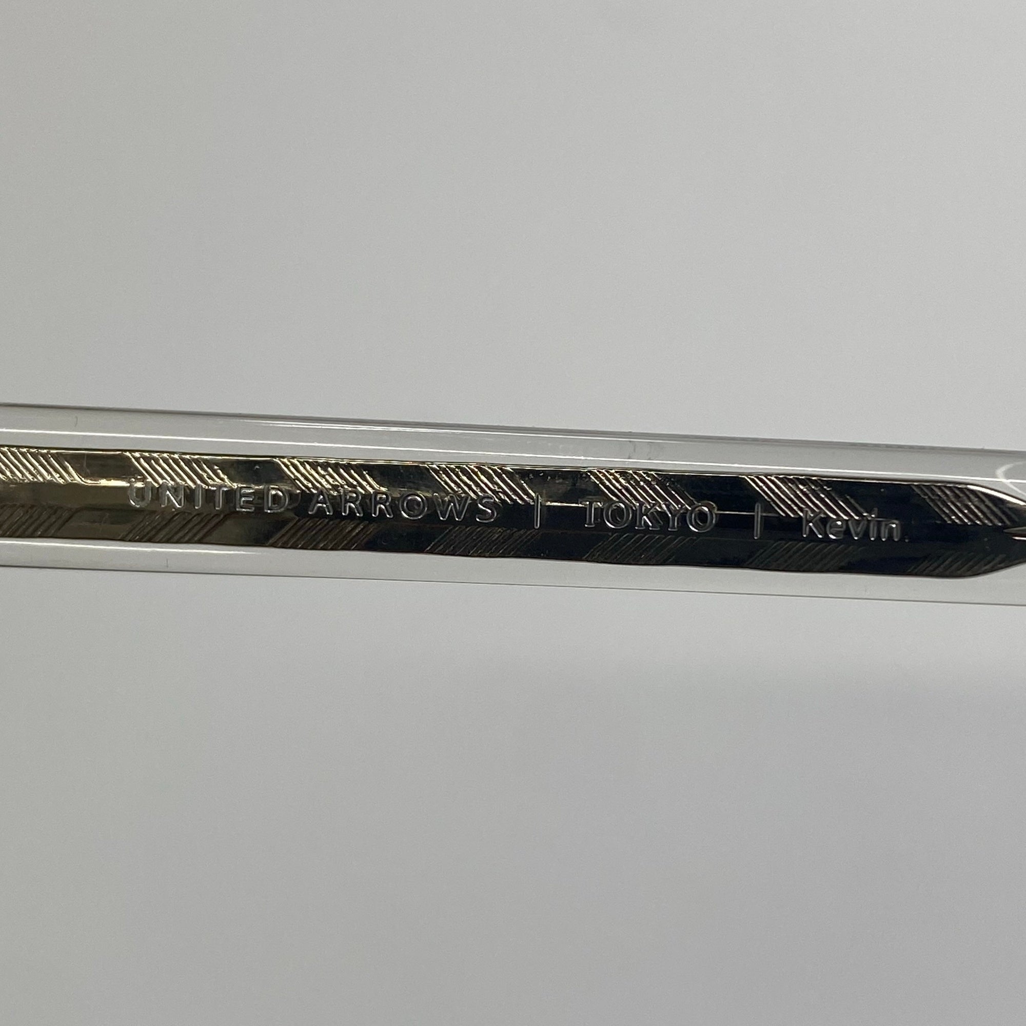 金子眼鏡 × UNITED ARROWS / パント型 KEVIN クリア 度なしクリアレンズ入