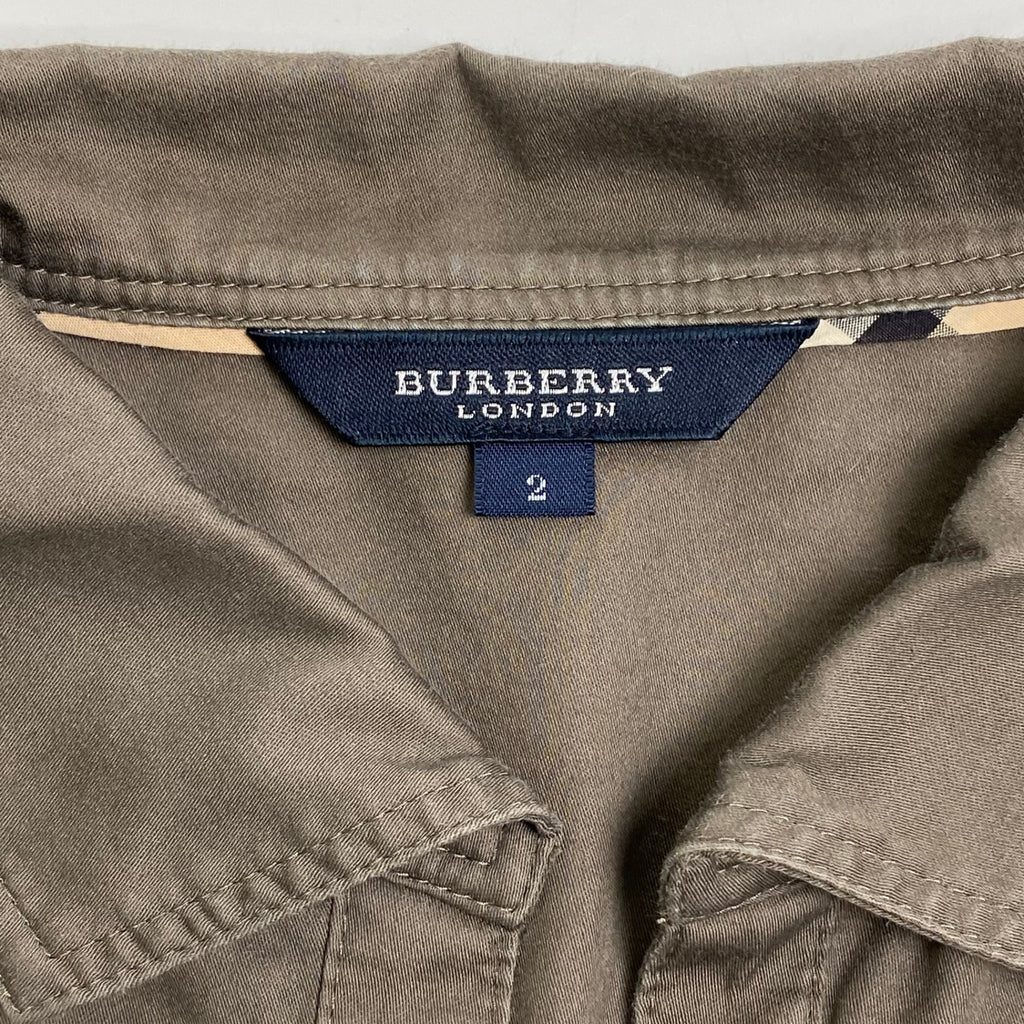 BURBERRY LONDON バーバリー ロンドン / ギミック プルオーバーシャツ カットソー ブラウン SIZE:2(M程度)