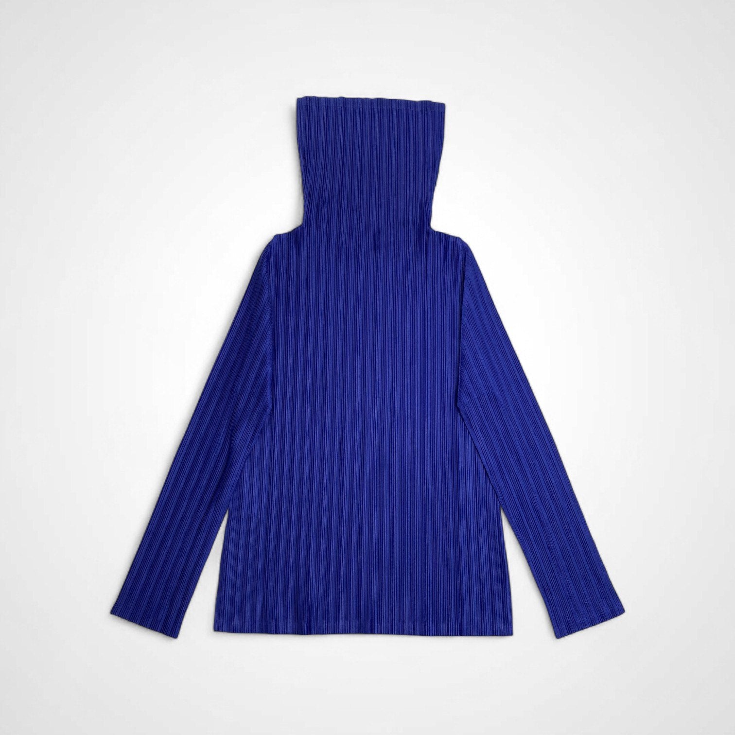 PLEATS PLEASE ISSEY MIYAKE プリーツプリーズ イッセイミヤケ / プリーツ タートルネックカットソー ブルー SIZE:3