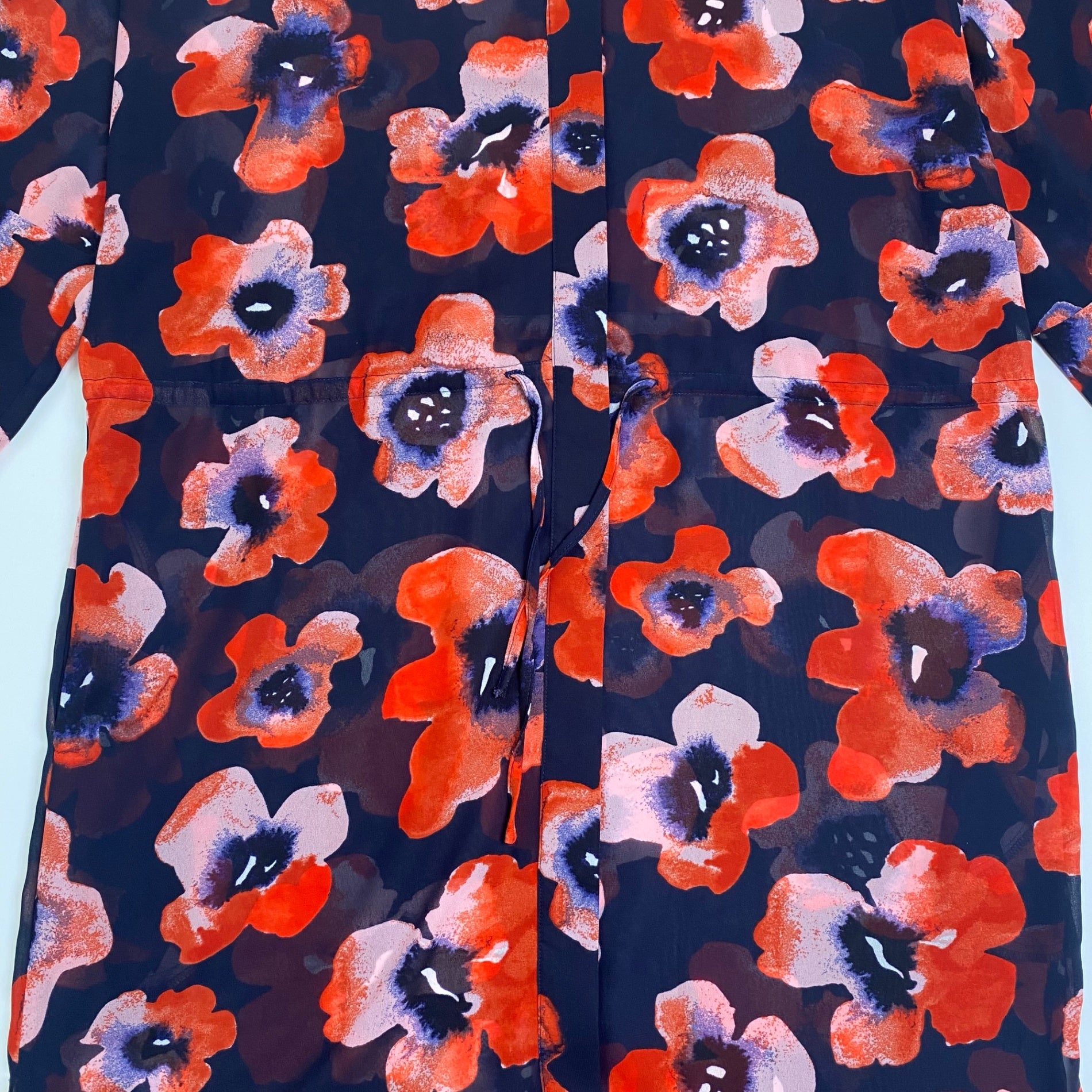 5 PREVIEW ファイブ プレビュー / シャツワンピース フラワープリント チャーム付 参考定価：40,000程度 SIZE：S