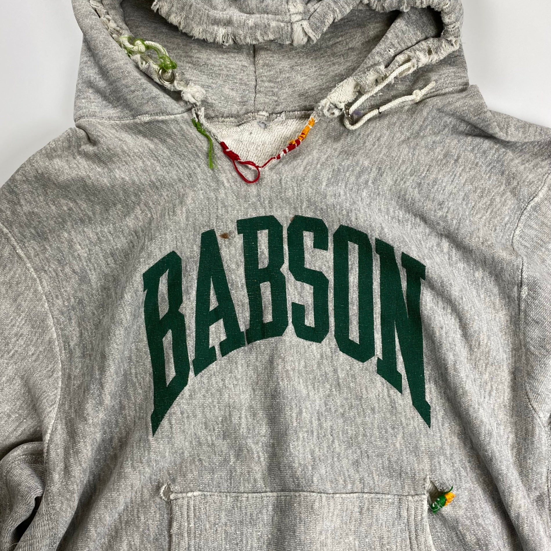 VINTAGE ヴィンテージ / 襤褸 ボロ ダメージ パーカー  BABSON大学 SIZE：XL程度