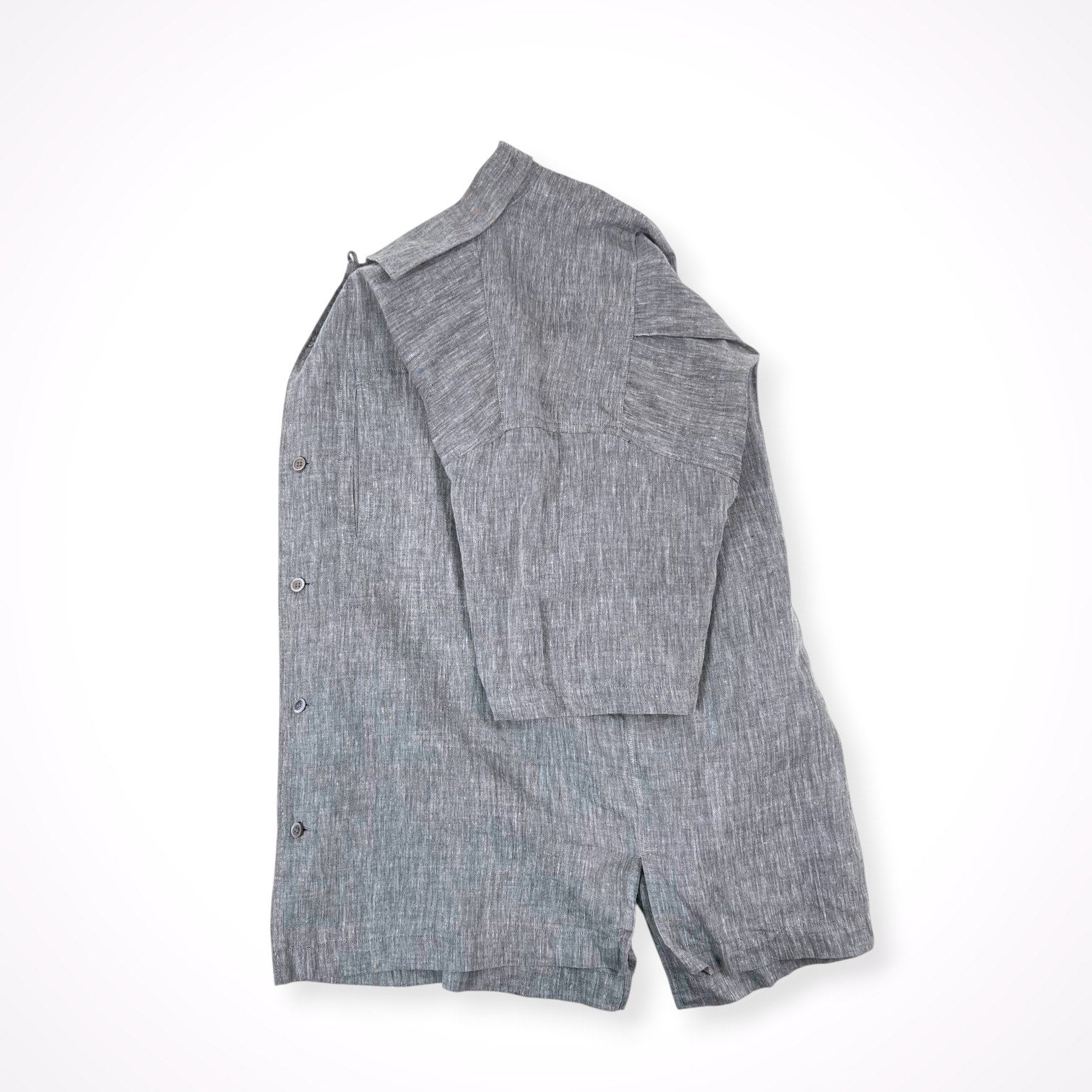 ISSEY MIYAKE MEN / 02SS リネンオープンカラーシャツ 滝沢直己期 SIZE:3