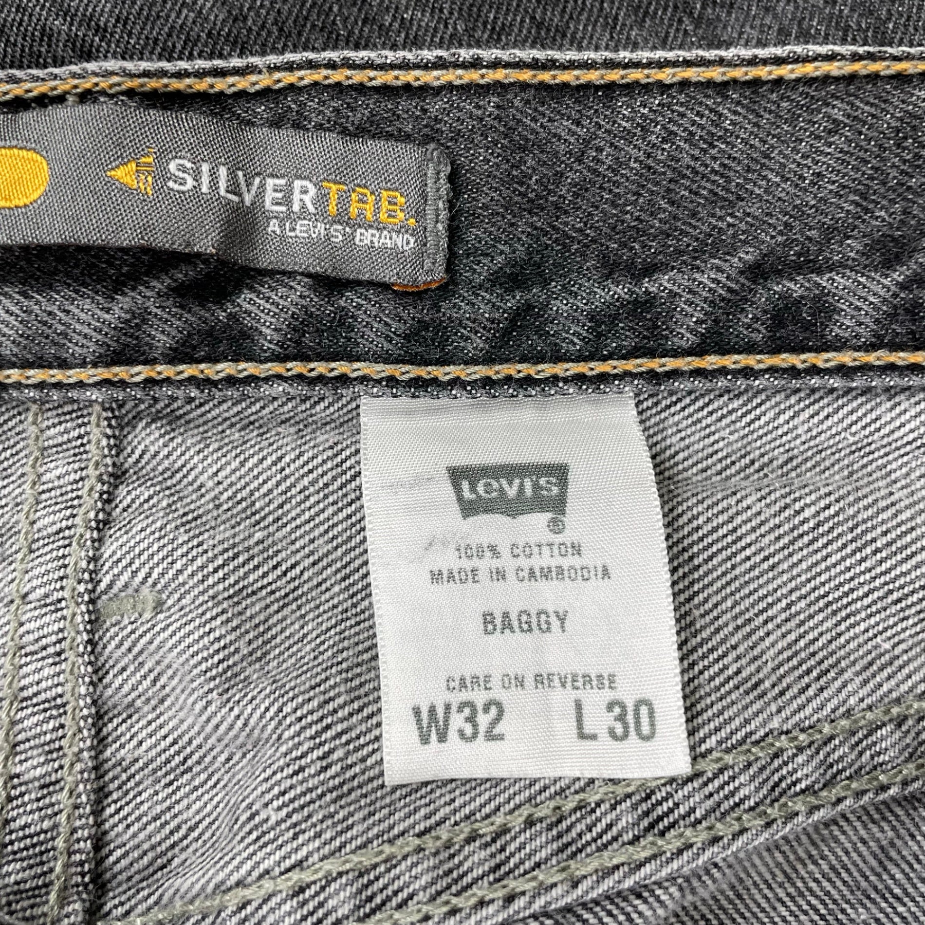 Levi's SILVER TAB リーバイス シルバータブ / 00s 先染め BAGGYデニム ブラック SIZE:W32×L30