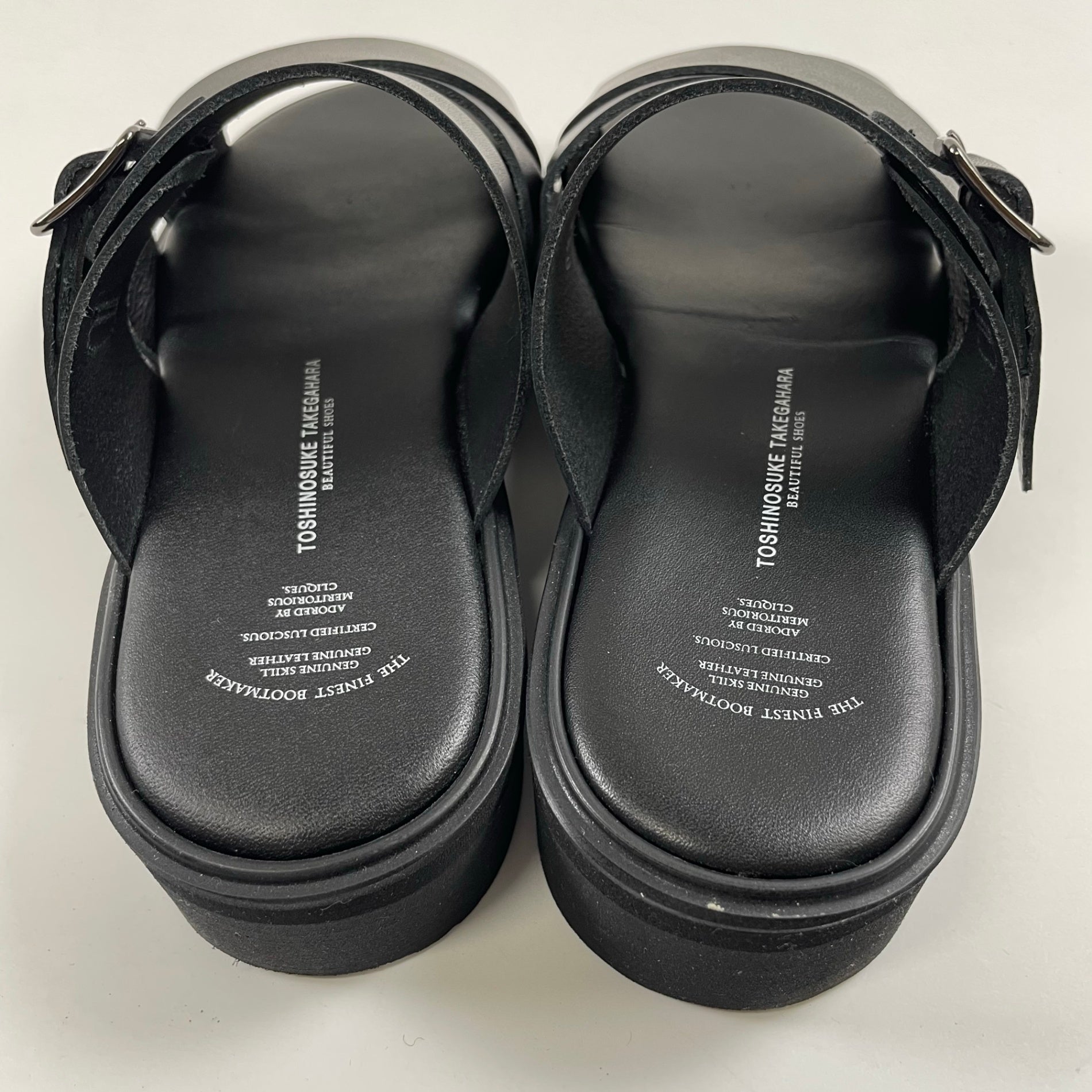 BEAUTIFUL SHOES(TOSHINOSUKE TAKEGAHARA) / CROSS BELT SANDALS 極美