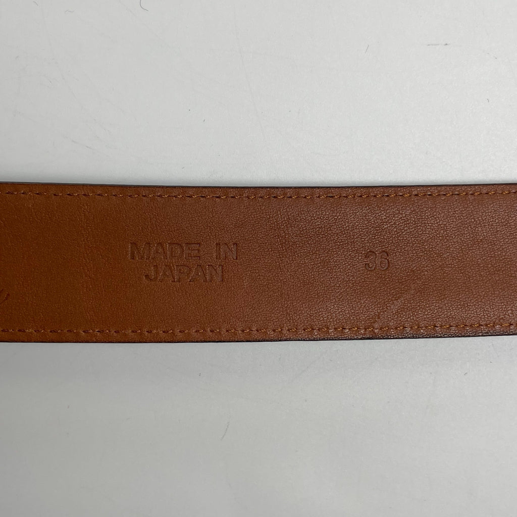 Brooks Brothers ブルックス ブラザーズ / レザーベルト ダークブラウン ゴールドバックル 日本製 美品 全長：105cm