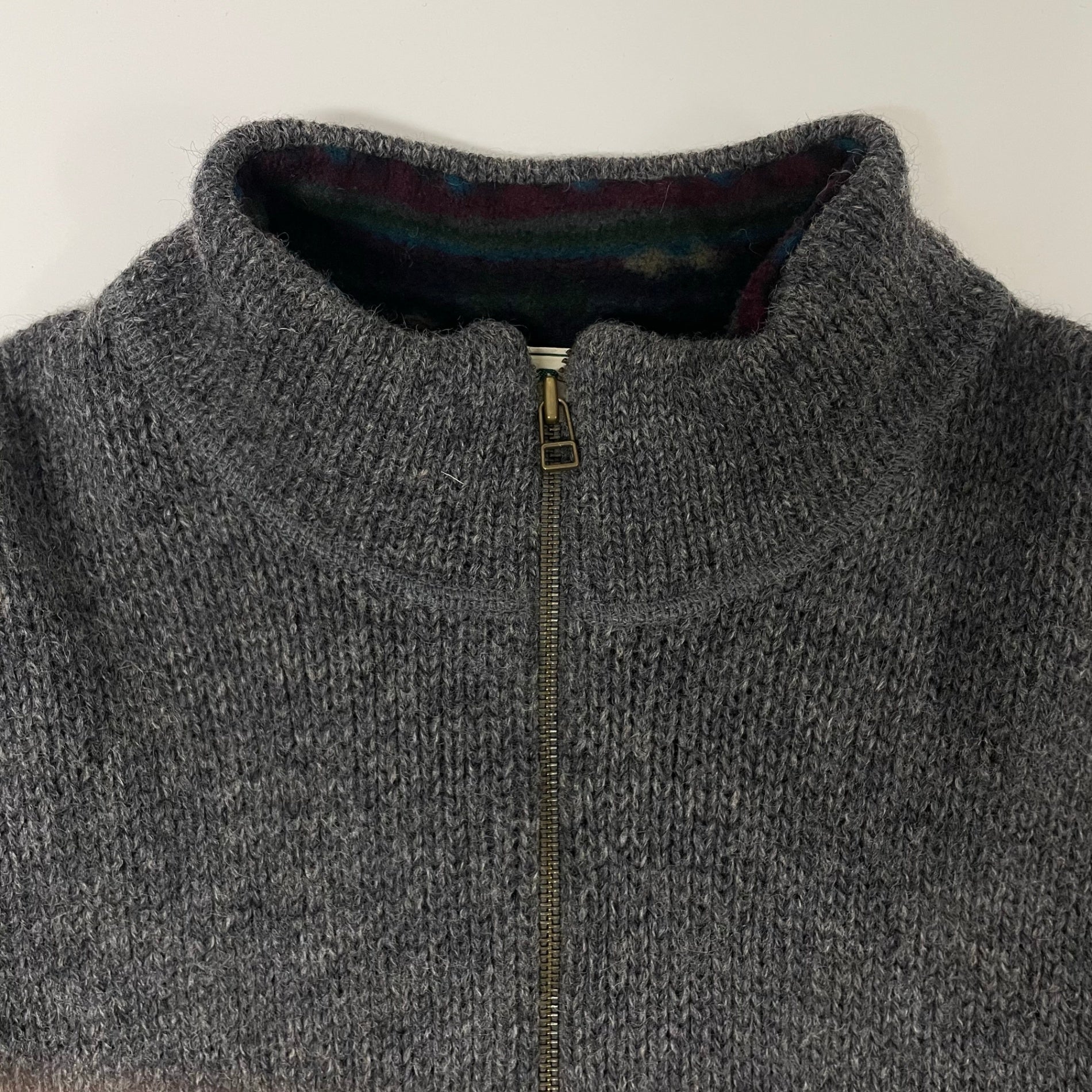 L.L. Bean / 90sフリース切替ハーフジップニット SIZE：XL