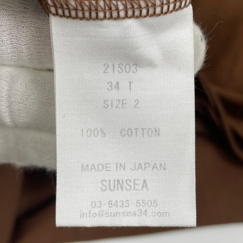SUNSEA / ダメージ加工 サイドポケットTシャツ 参考定価：22,000程度 SIZE:2