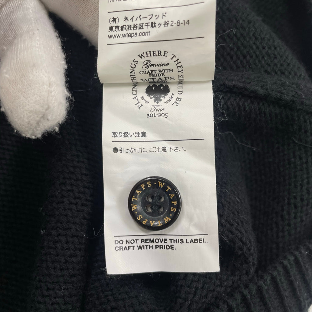 WTAPS ダブルタップス / オールドVネックニットベスト ブラック SIZE:1