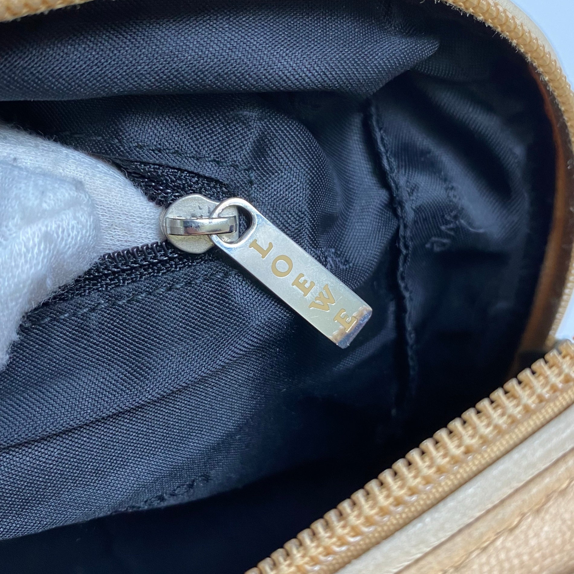 LOEWE ロエベ / ミニボストンハンドバッグ ラムレザー ベージュ