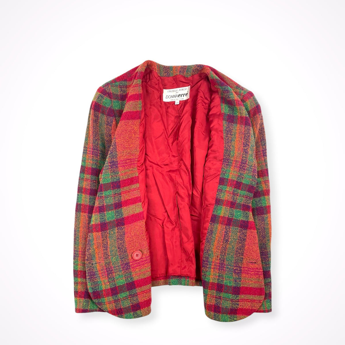 DONNA erre / セットアップ パイルチェックジャケット 参考定価：170,000程度 SIZE:42