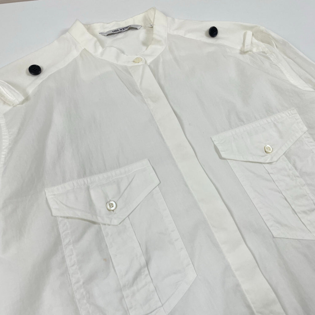 NeiL BarreTT / ミリタリーポプリンシャツ 参考定価：55,000程度 SIZE:S