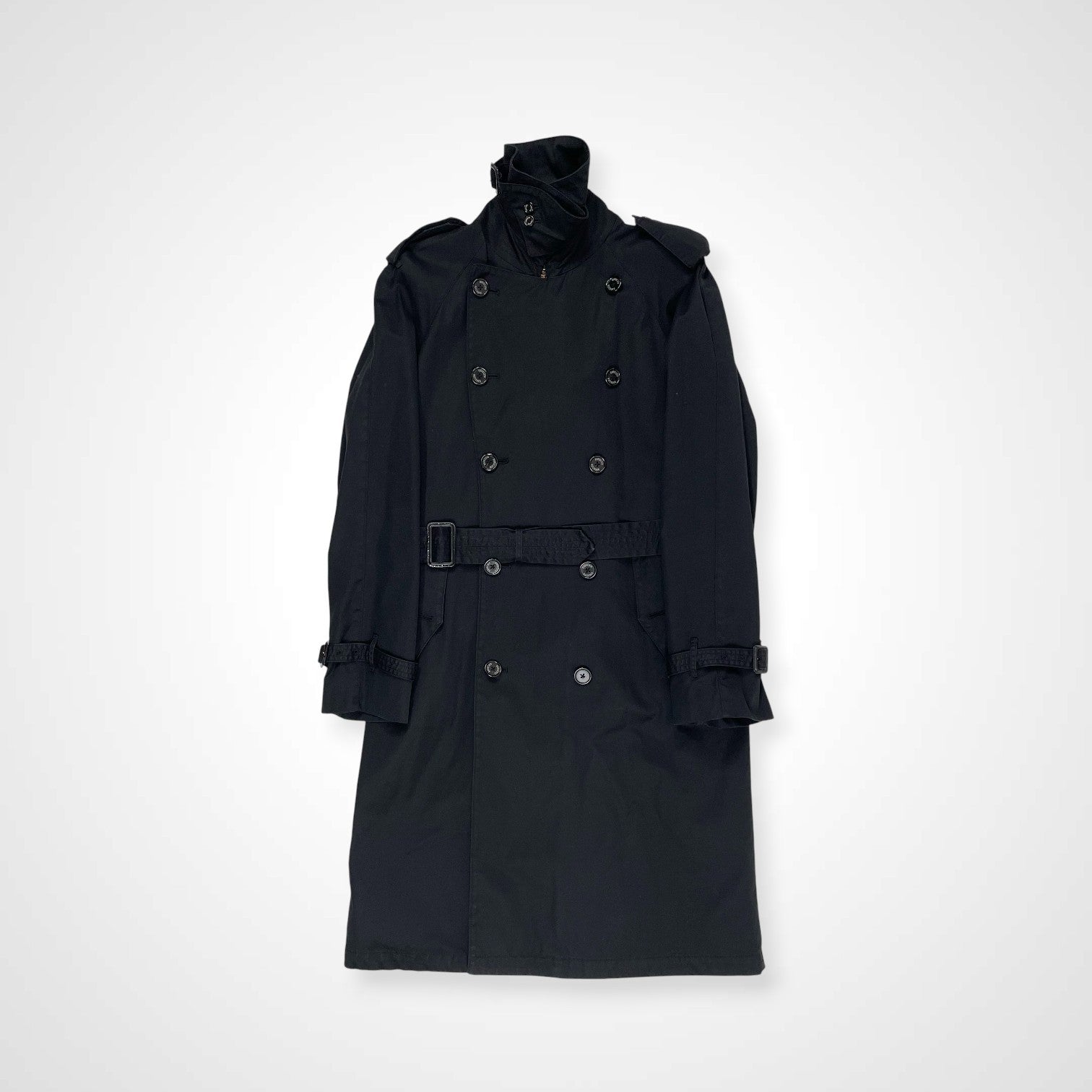 BARACUTA バラクータ / 推定90s olmetexトレンチコート ブラック SIZE:L