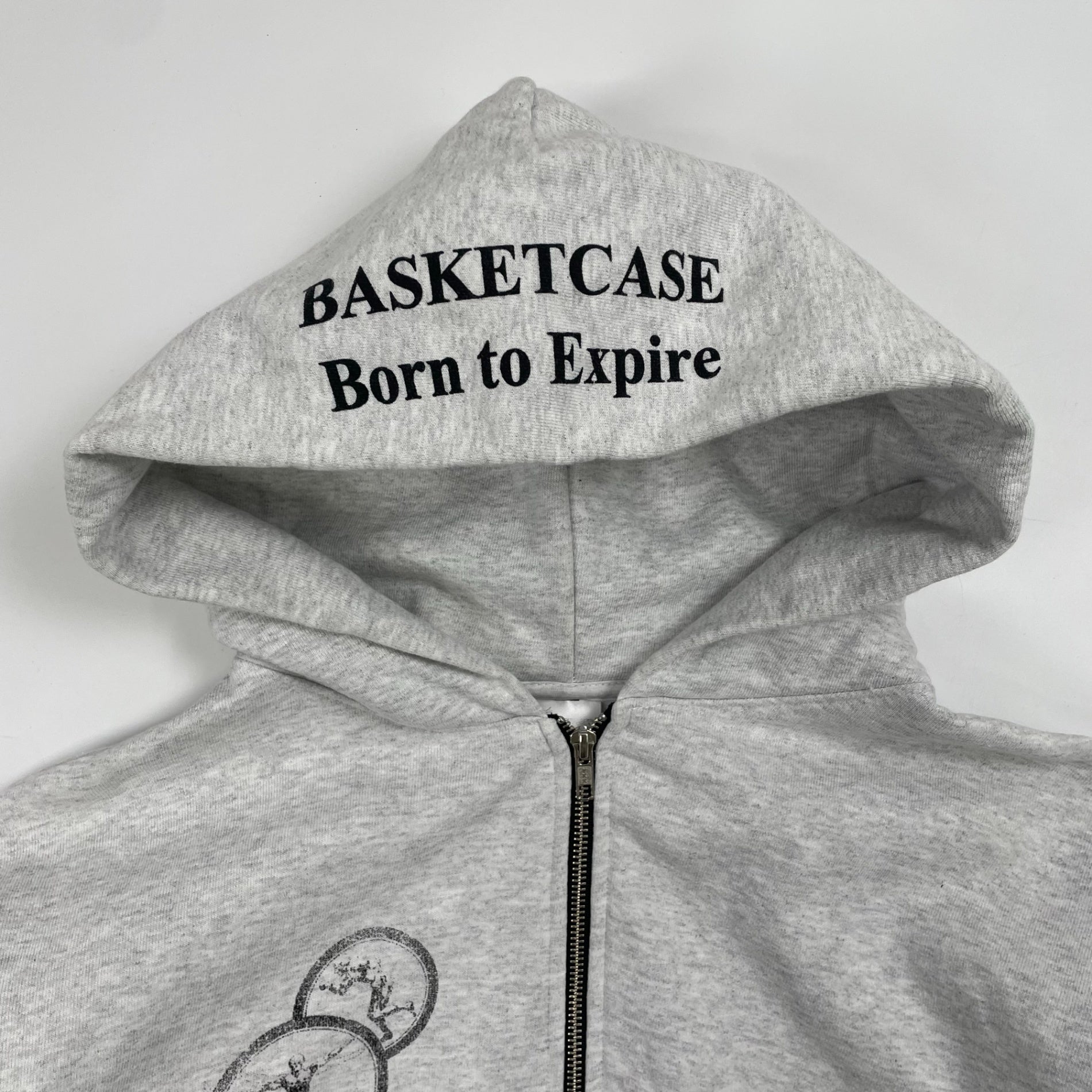 Basketcase gallery バスケットケース ギャラリー / Born To Expire 人体フーディ 短丈 参考定価：35,000程度 SIZE：S