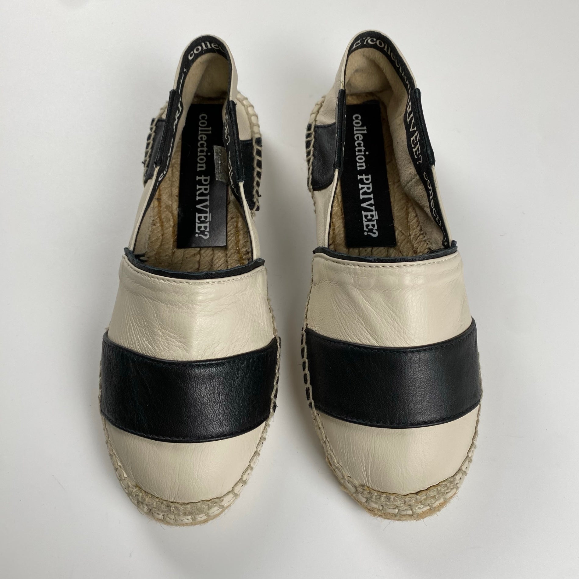 collection PRIVEE? コレクション プリヴェ / レザー ボーダー エスパドリーユ H.P FRANCE取扱い 参考定価：30,000程度 SIZE：35