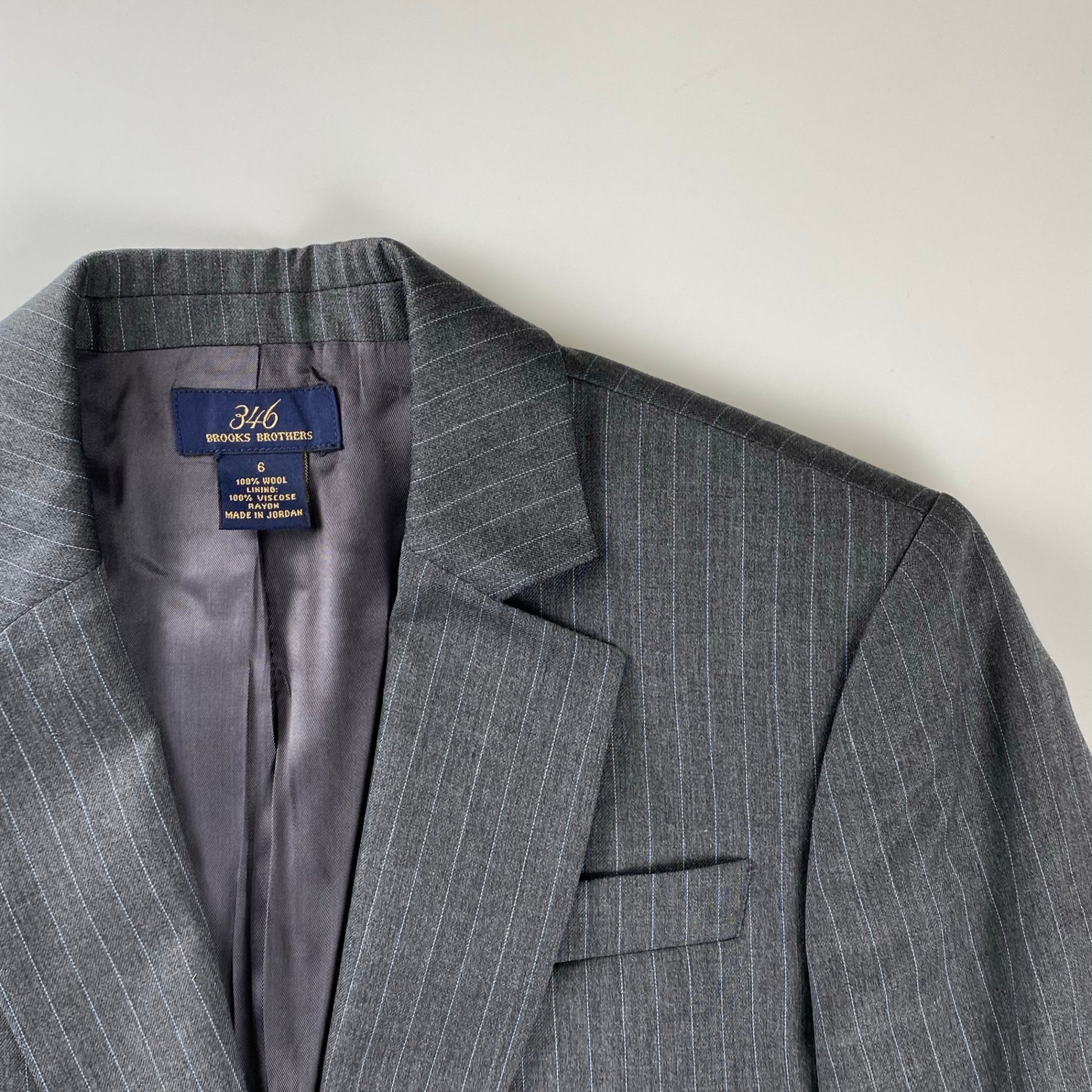 346 Brooks Brothers ブルックスブラザーズ / ストライプ テーラードジャケット レディース SIZE：6（L-XL程度）