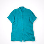 EURO VINTAGE / ヴィンテージシャツ ターコイズブルー SIZE:FREE