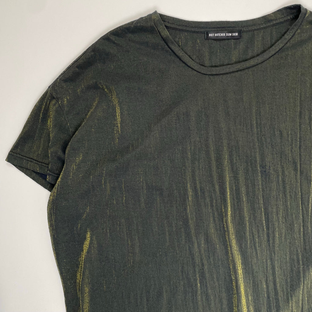 DIET BUTCHER SLIM SKIN ダイエットブッチャースリムスキン / ブラック×ゴールド オーバーサイズTEE 参考定価：12,000程度 SIZE：FREE