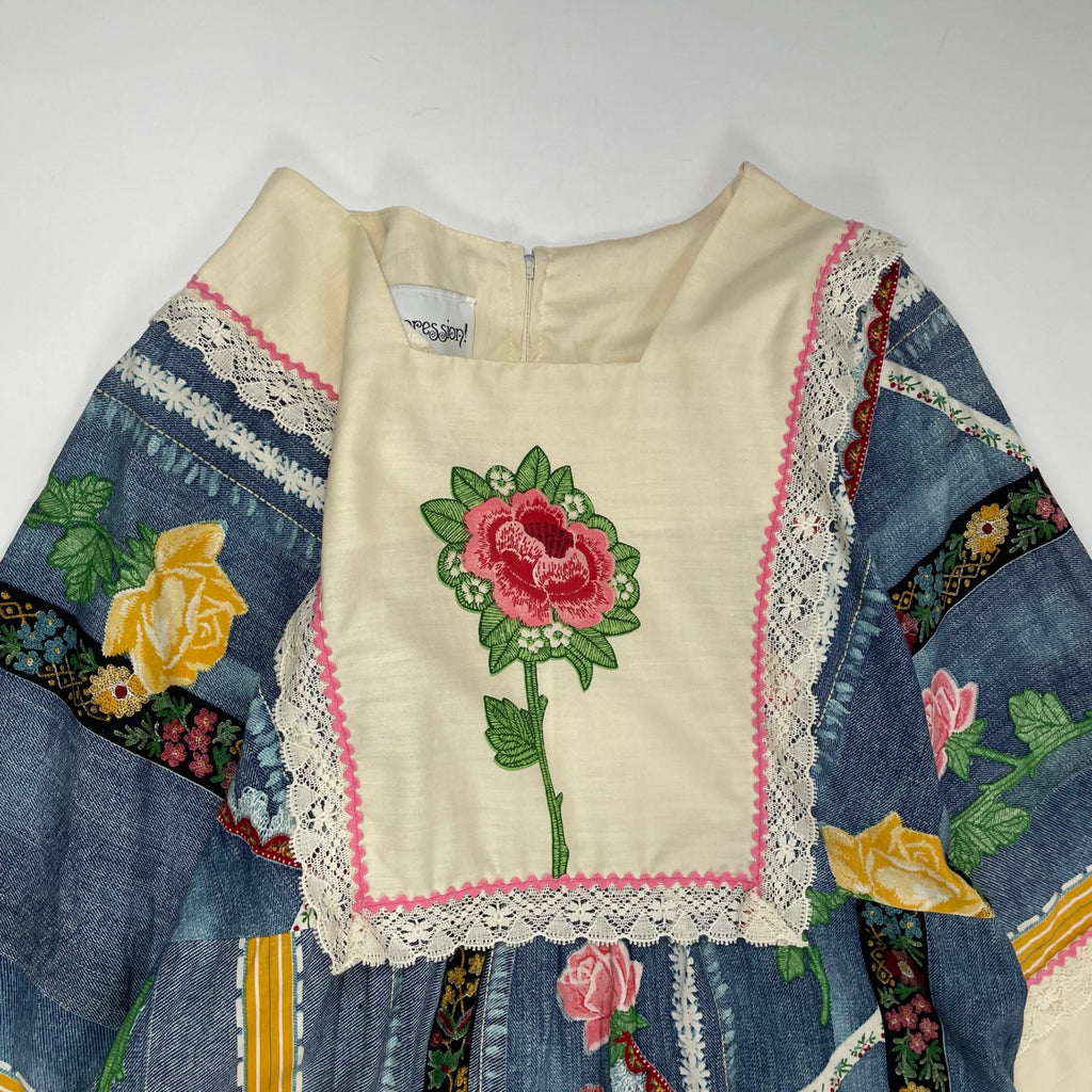 VINTAGE / 70s デニム転写ヴィンテージワンピース SIZE:S