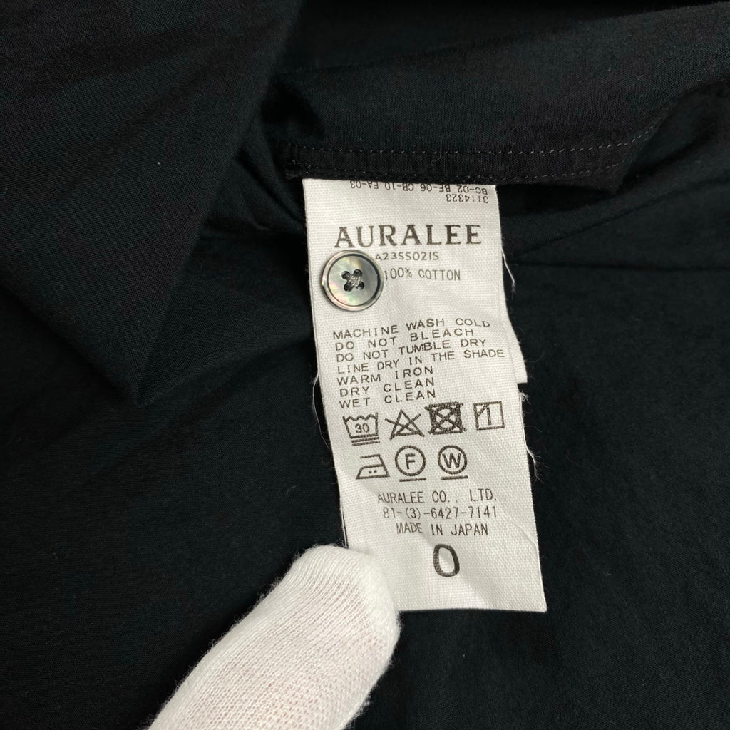 AURALEE オーラリー / WASHED FINX TWILL HALF SLEEVED P/O SHIRTS プルオーバーシャツ ユニセックス SIZE：0