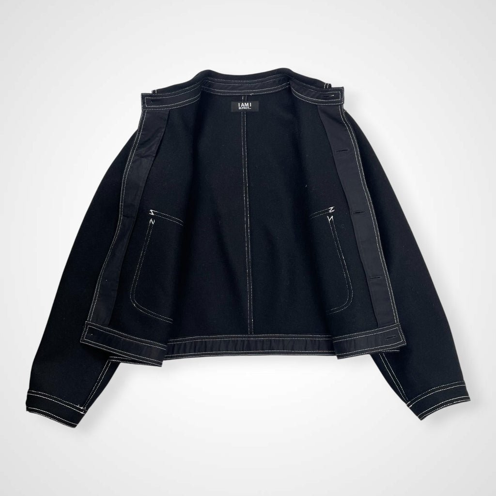 I am I in fact アイアムアイ インファクト / MELTON stitch ブルゾン  参考定価：23,000+tax SIZE:FREE