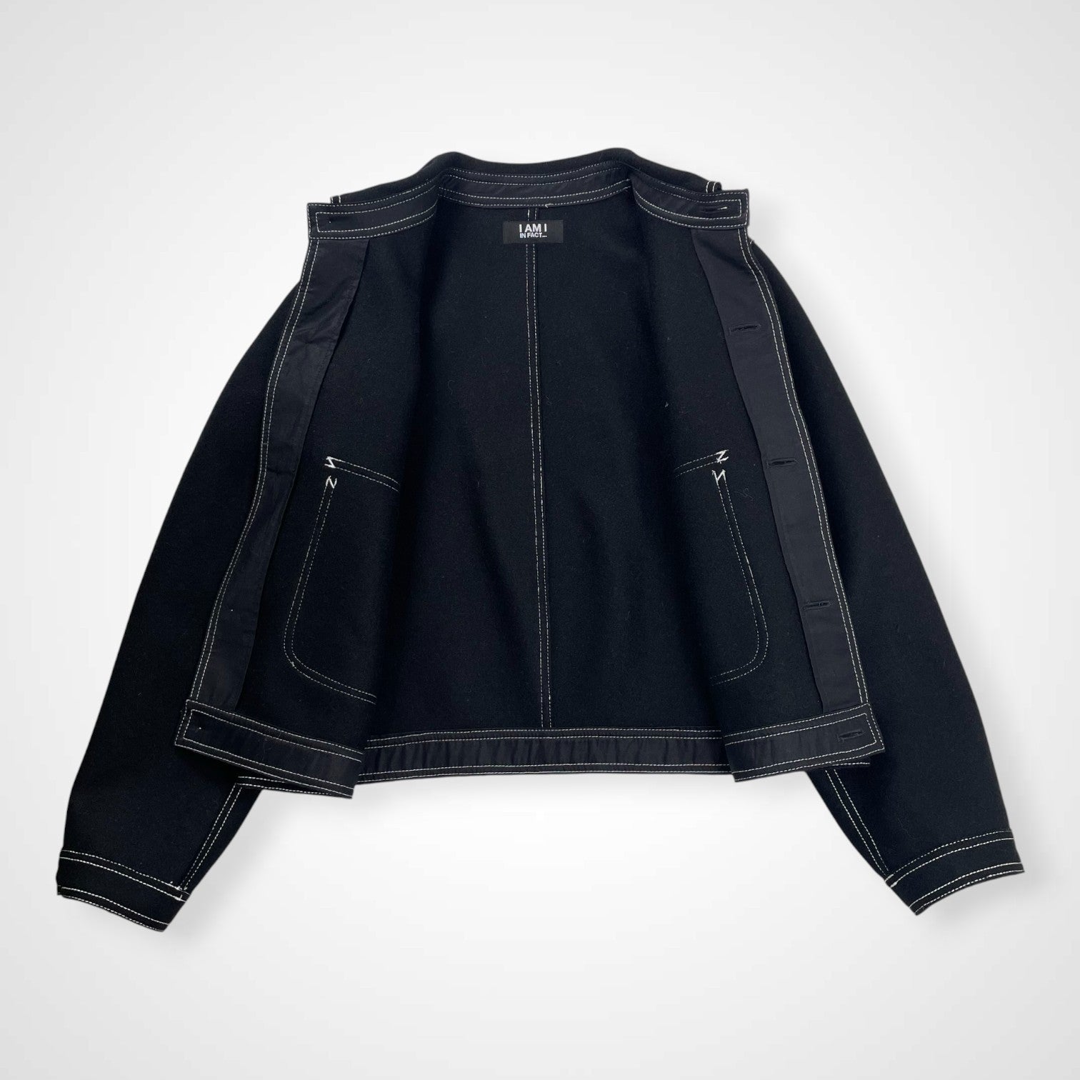 I am I in fact アイアムアイ インファクト / MELTON stitch ブルゾン  参考定価：23,000+tax SIZE:FREE