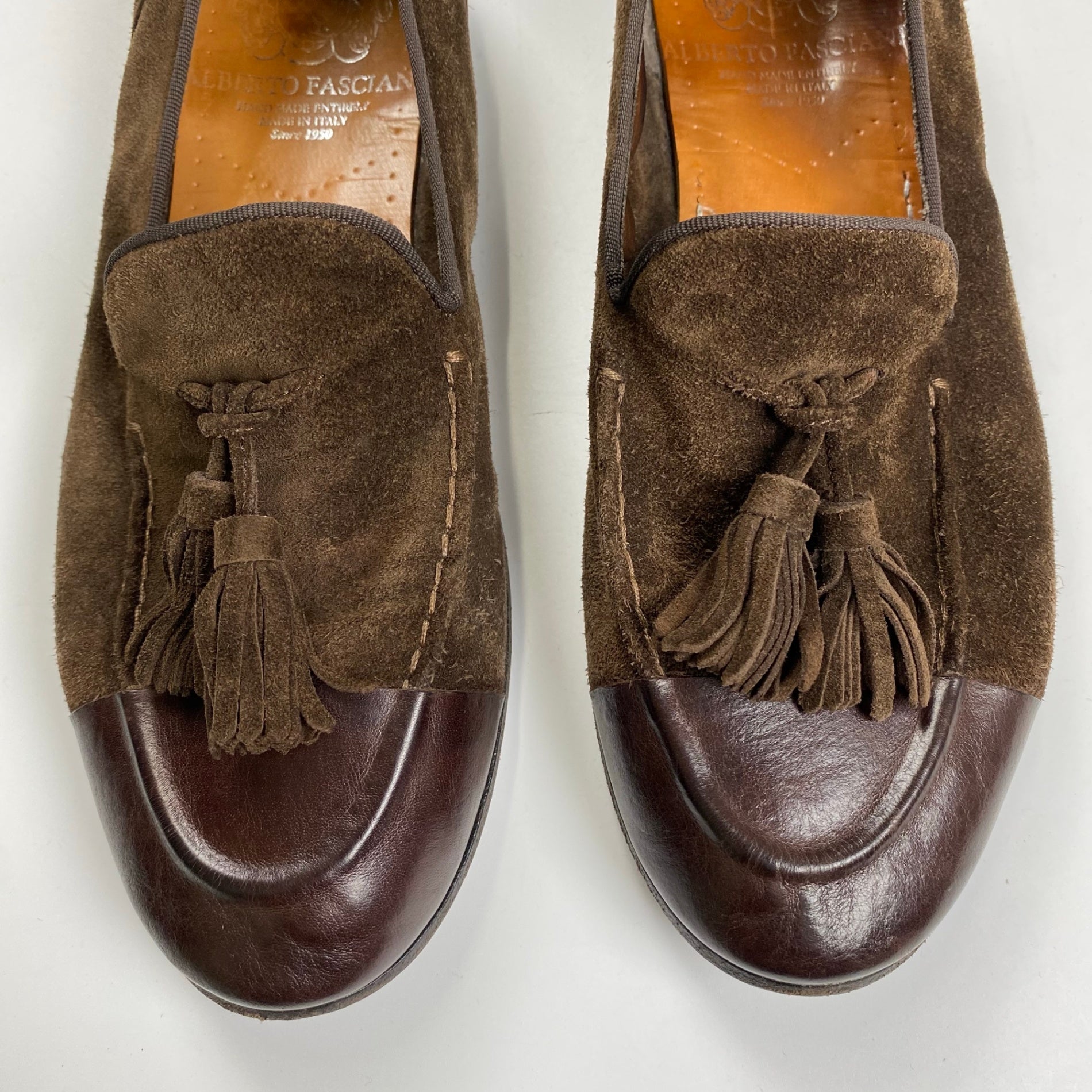 ALBERTO FASCIANI  アルベルト ファッシアーニ / レザー×スウェード切替ローファー 参考定価：70,000程度 SIZE：41(26.5程度)