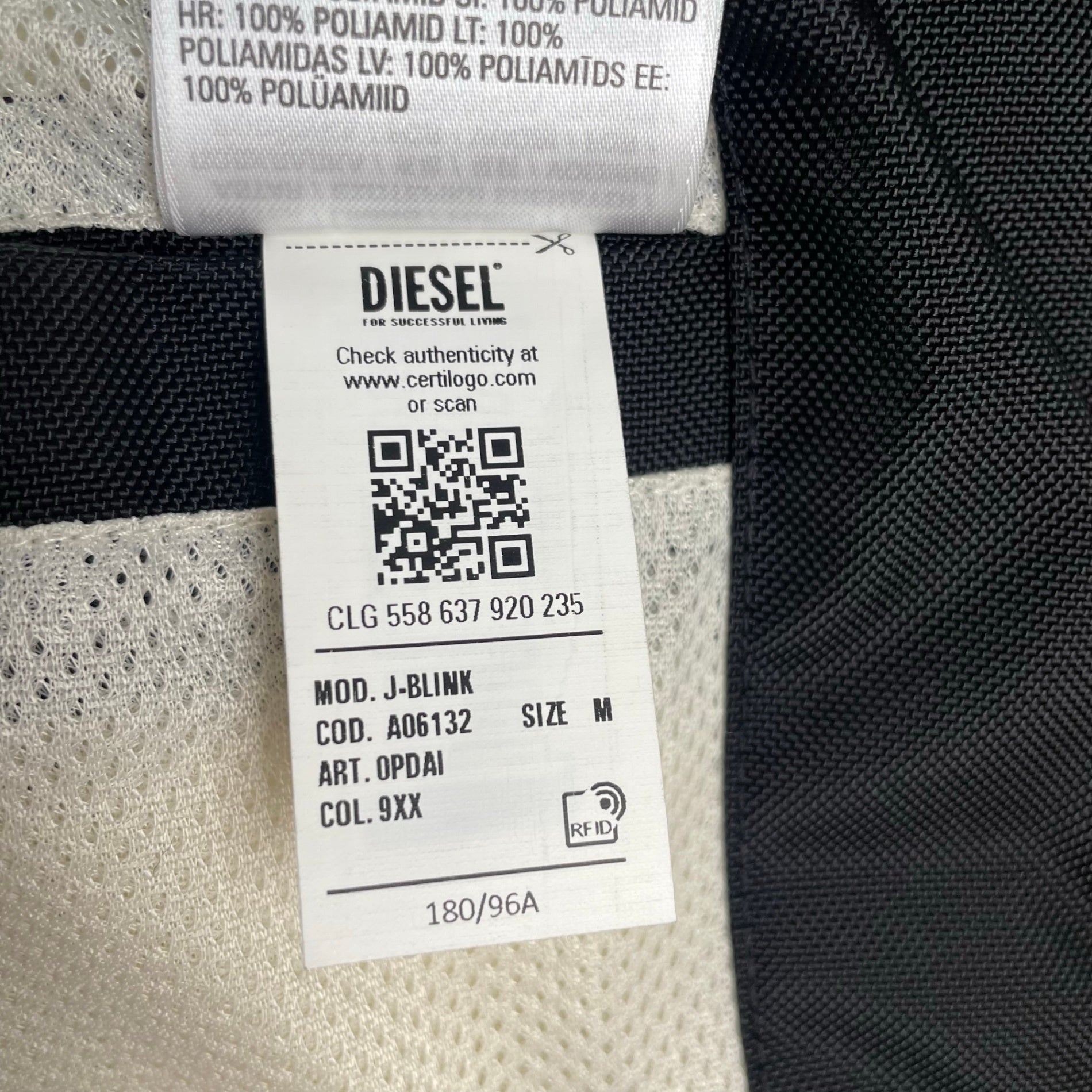 DIESEL ディーゼル / J-BLINK モーターサイクルジャケット ジョングク着用 参考定価：45,000+tax SIZE:M