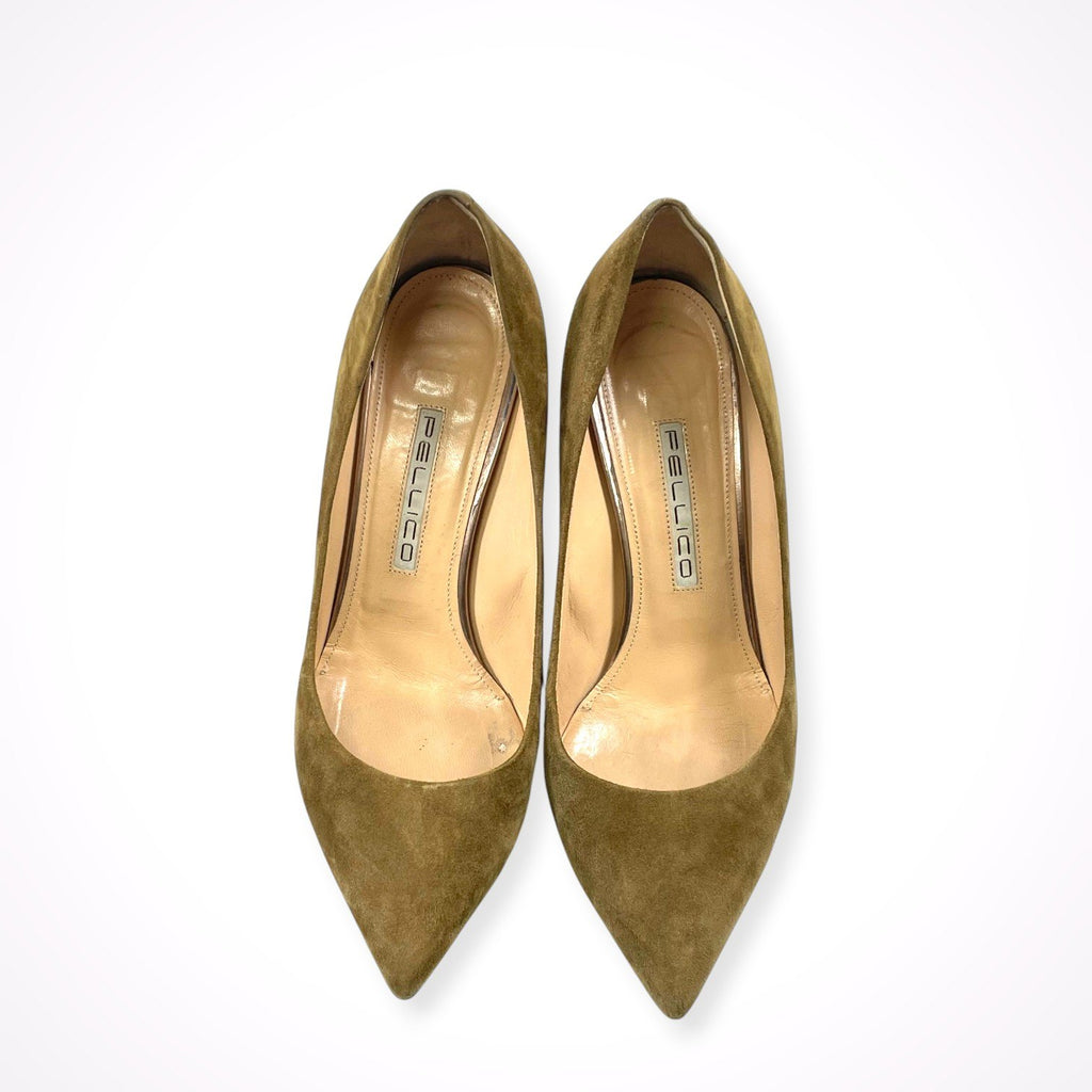 PELLICO / スウェードヒールパンプス 参考定価：50,000程度 SIZE:36 1/2
