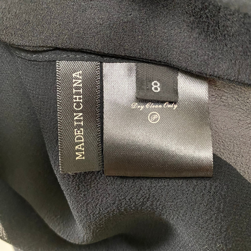 FUTURE CLASSICS フューチャークラシックス / シルク100％ ノースリーブワンピース ブラック イギリスブランド SIZE:8(M程度)