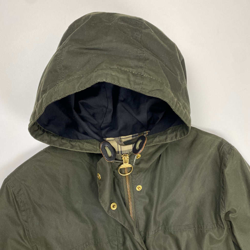 BARBOUR バブアー / LADIES WAX DURHAM オリーブ タータンチェック SIZE:38(M程度)