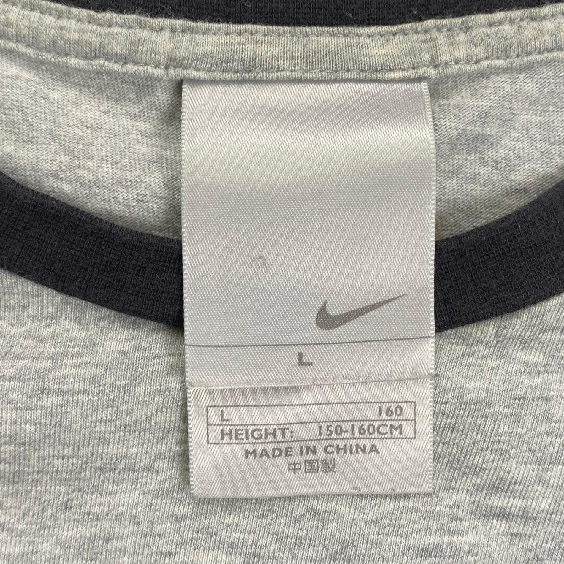 00s NIKE ナイキ / フロッキープリント リンガー ロゴTシャツ ユニセックス SIZE：L