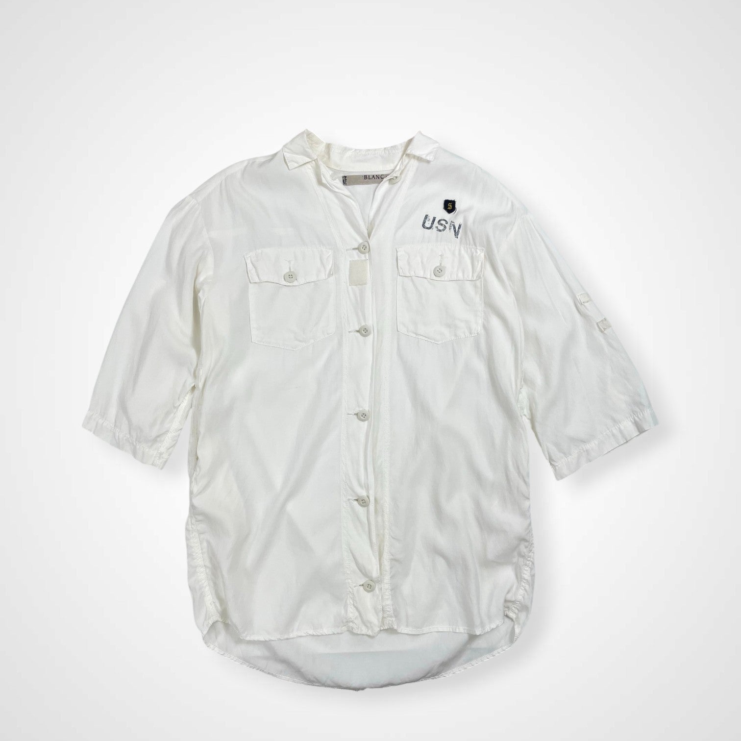 blanc basque ブランバスク / ビッグシルエットミリタリーシャツ 参考定価：18,000程度 SIZE:38