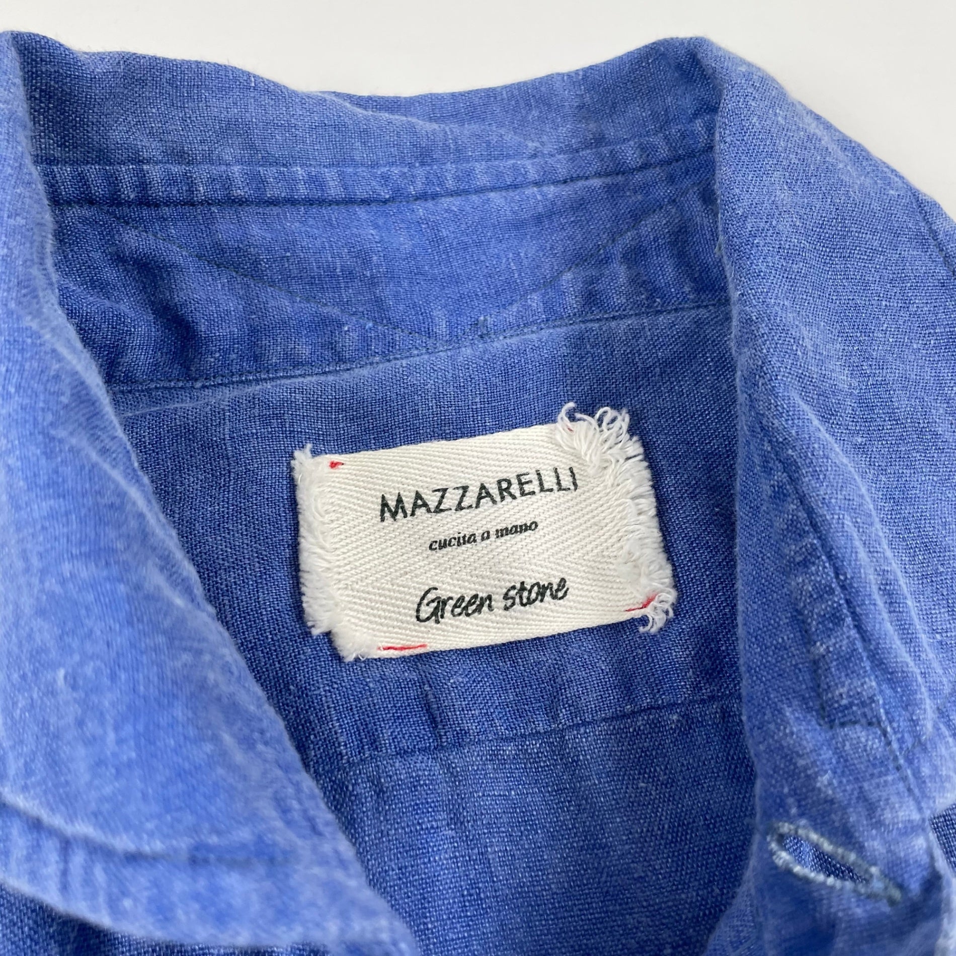 MAZZARELLI / リネンハンドフィニッシュシャツ 参考定価：40,000程度 SIZE:40