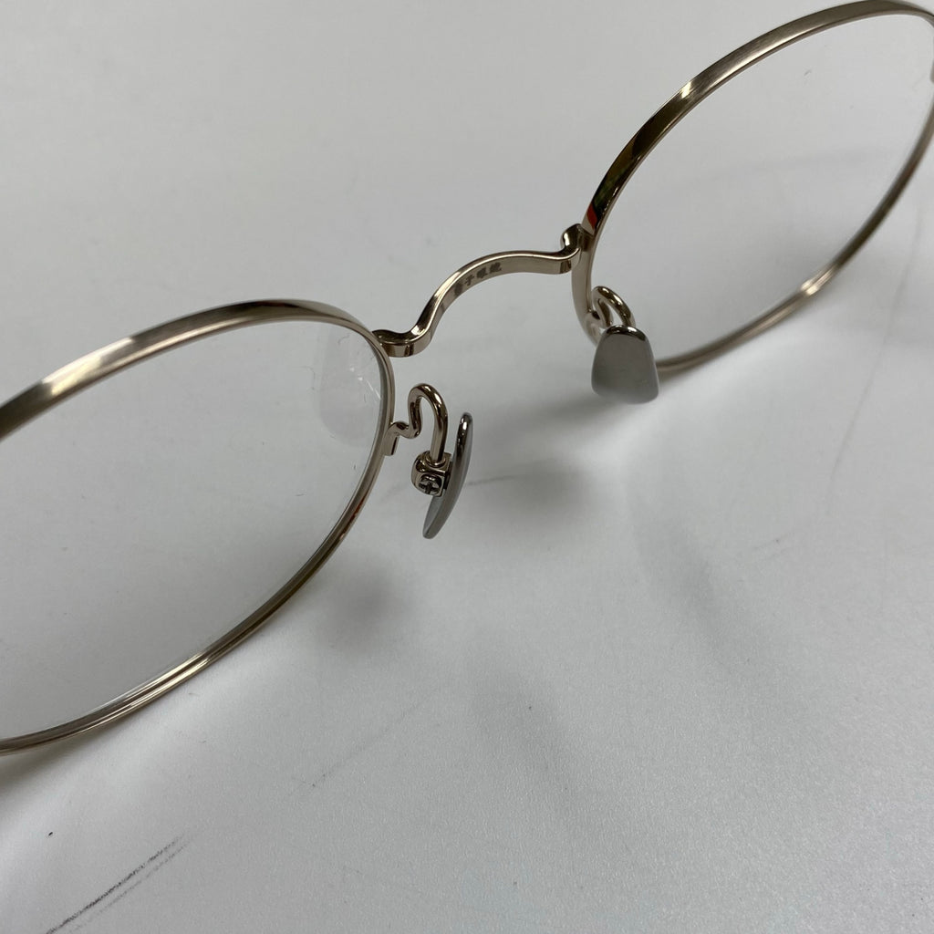 金子眼鏡 「メタルシリーズ」 / オーバルメタル 度なしクリアレンズ 参考定価：46,000+tax SIZE:47□121-139