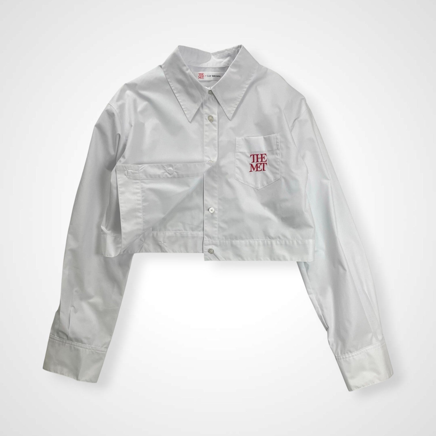 THE MET × LILY BROWN メトロポリタン美術館 リリーブラウン / コラボクロップドシャツ 極美品 参考定価：13,600+tax SIZE:FREE