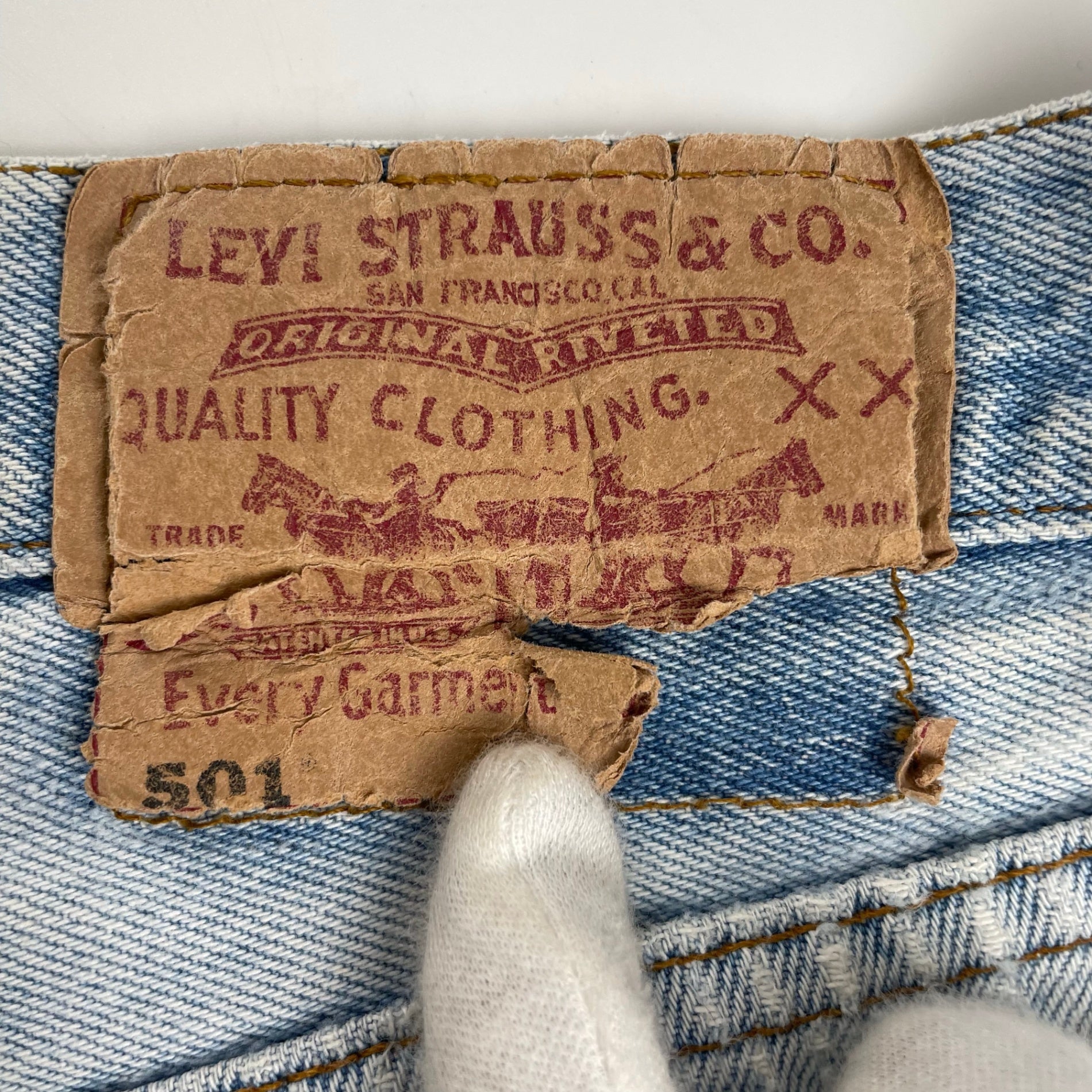 EURO Levi's ユーロリーバイス / 90s 501 ダメージ＆リペア デニムパンツ ポーランド製 SIZE:W33 L32