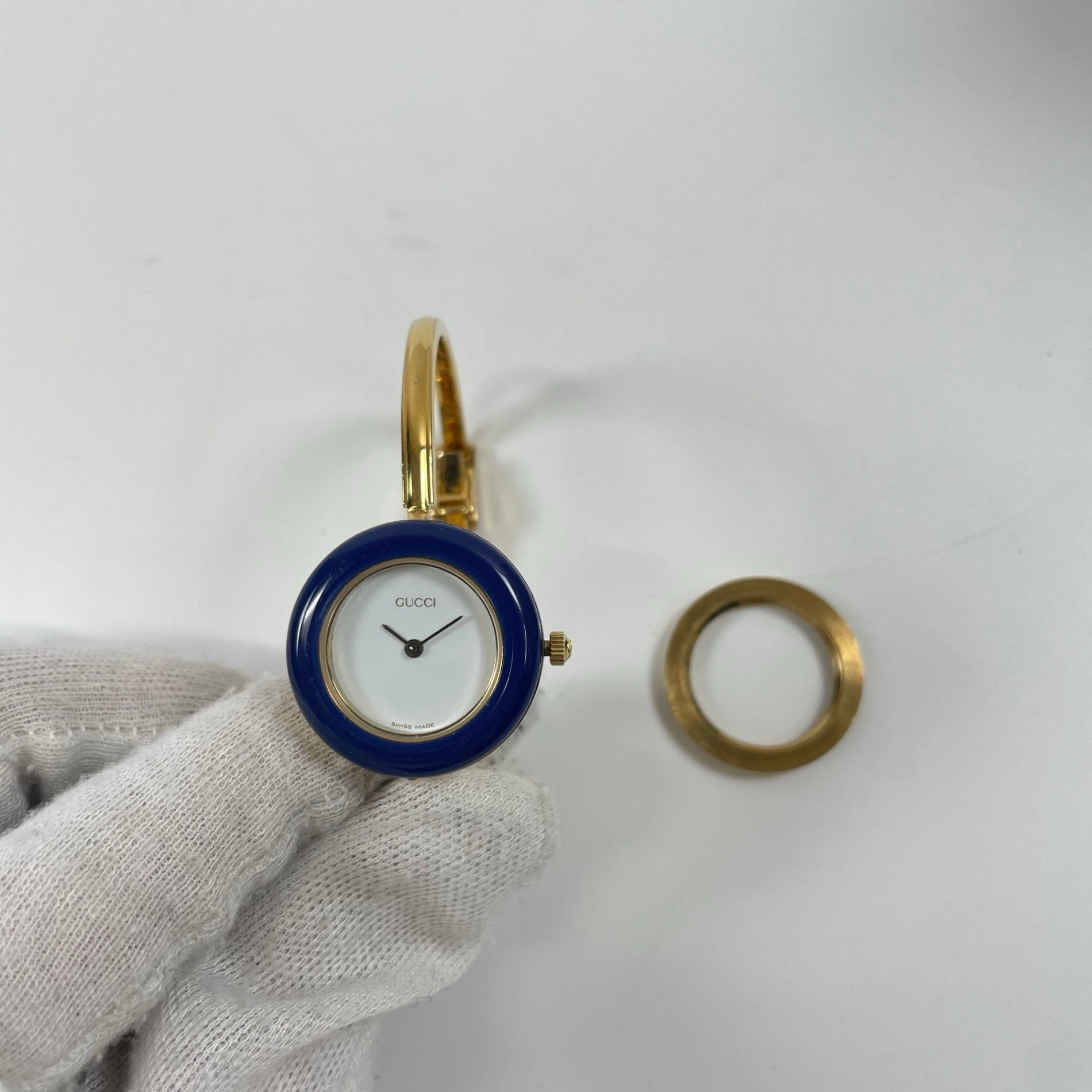 GUCCI グッチ / チェンジベゼル リストウォッチ 11リング 電池交換済 腕回り16cm(Mサイズ)