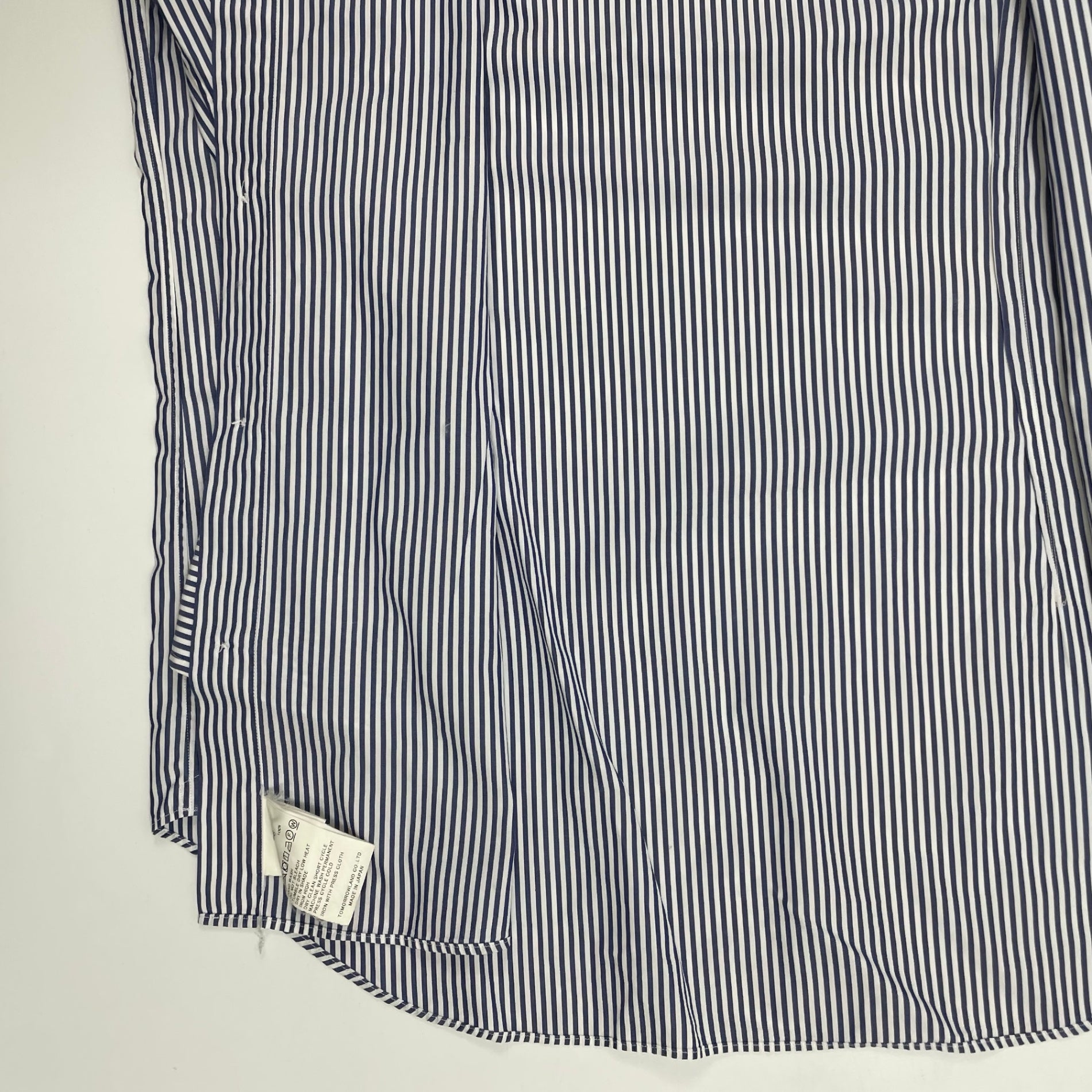 TOMORROWLAND トゥモローランド / ボタンダウンストライプシャツ 参考定価：15,000程度 SIZE：38