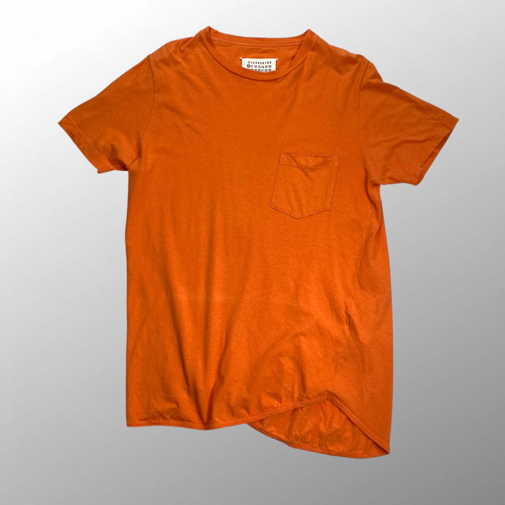 03SS Maison Martin Margiela メゾンマルタンマルジェラ / ツイスト ポケットTシャツ オレンジ 本人期 ここのえタグ MADE IN ITALY SIZE:M