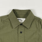 MHL. / コットンストライプシャツ 23年 参考定価：25,000程度 SIZE:S