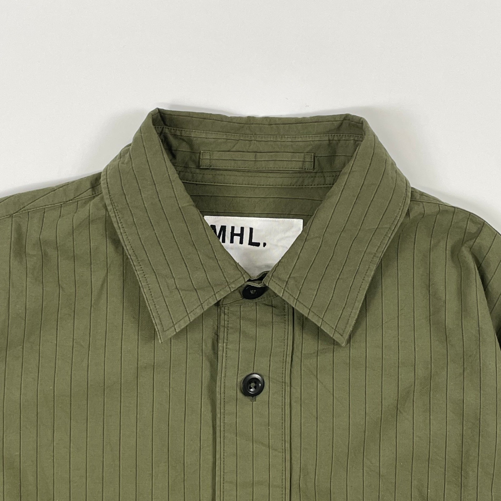 MHL. / コットンストライプシャツ 23年 参考定価：25,000程度 SIZE:S