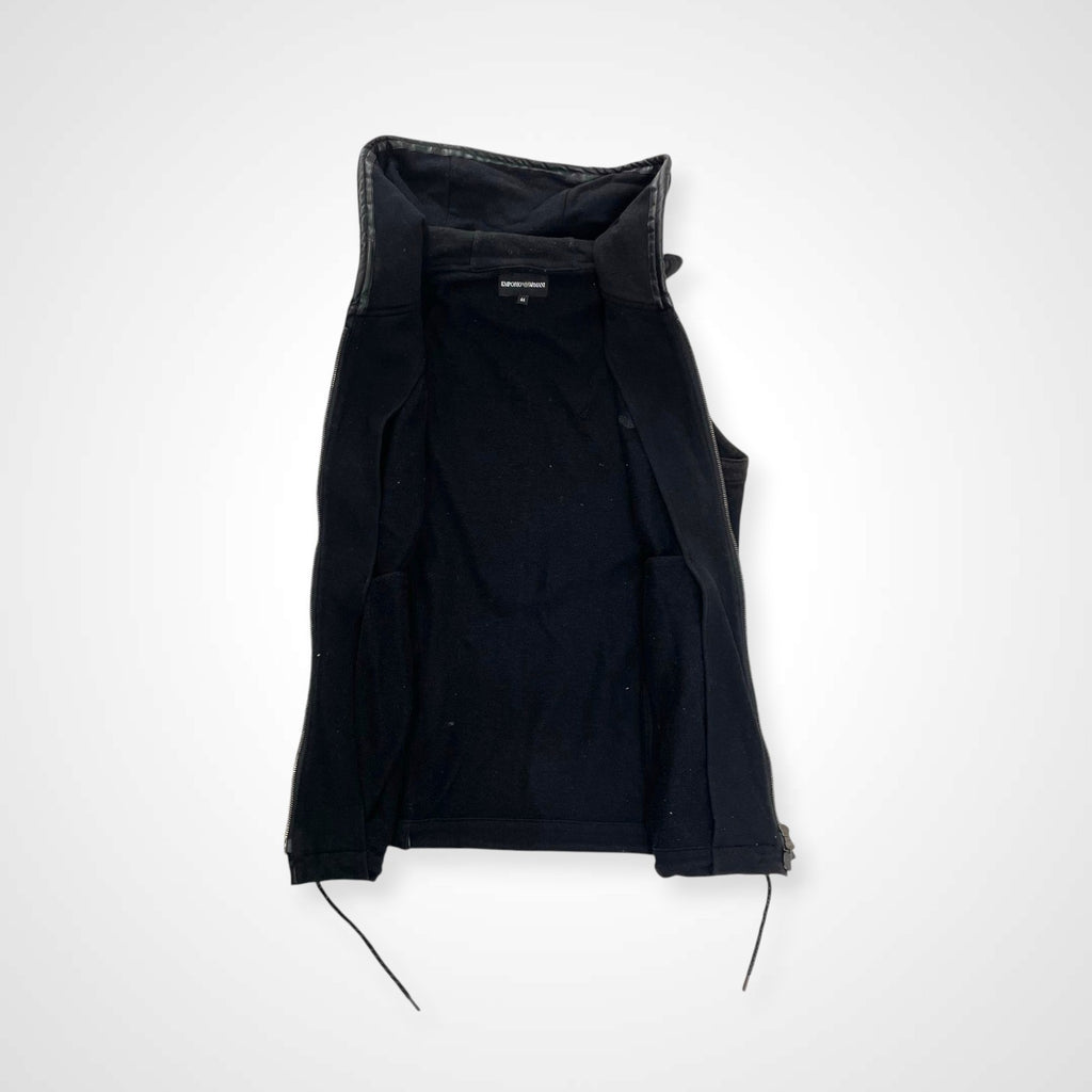 EMPORIO ARMANI エンポリオ アルマーニ / アーカイブフーディーベスト ブラック SIZE:44