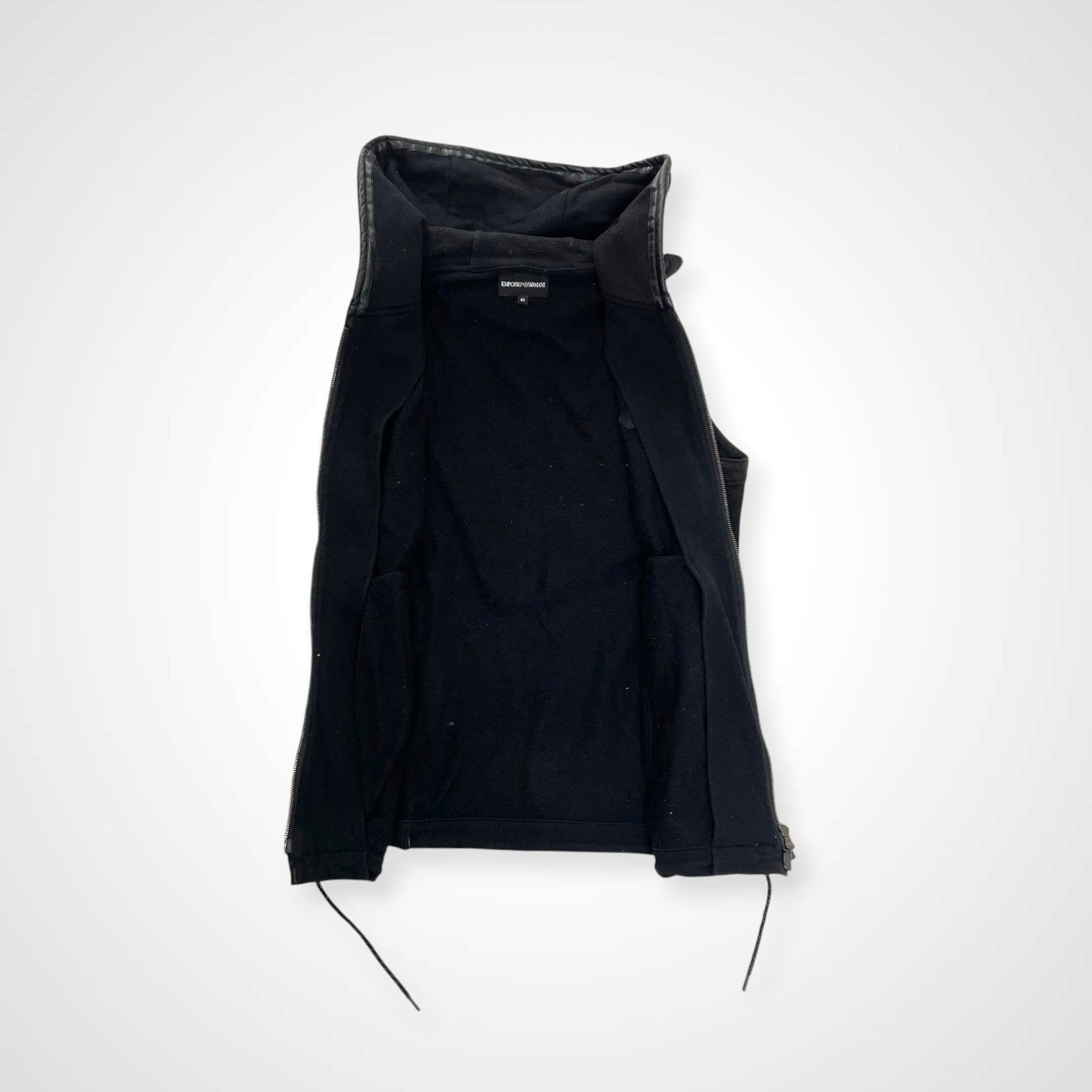 EMPORIO ARMANI エンポリオ アルマーニ / アーカイブフーディーベスト ブラック SIZE:44