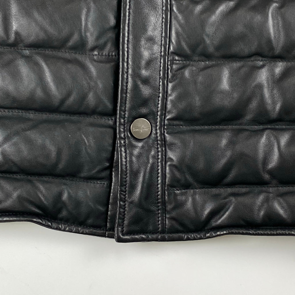 Salvatore Ferragamo サルバトーレ フェラガモ / レザー×ニット ジャケット ガンチーニ SIZE：M