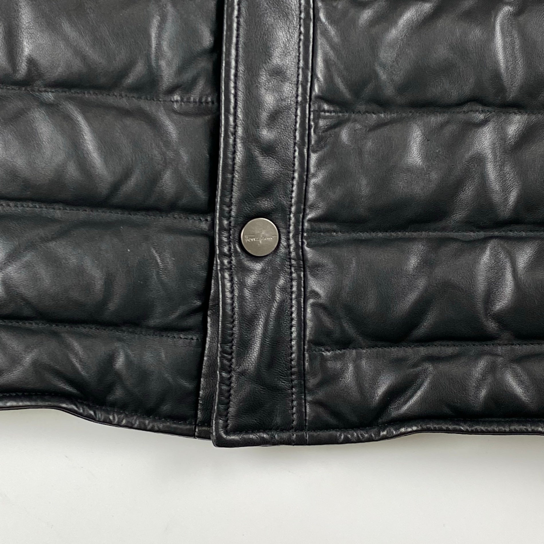 Salvatore Ferragamo サルバトーレ フェラガモ / レザー×ニット ジャケット ガンチーニ SIZE：M