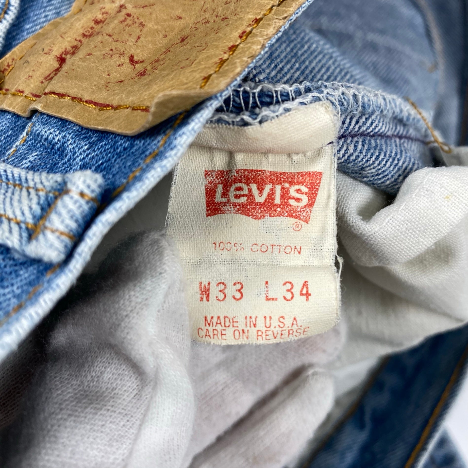 92年 Levi's リーバイス / 501デニムパンツ インディゴ MADE IN USA SIZE： W33 L34
