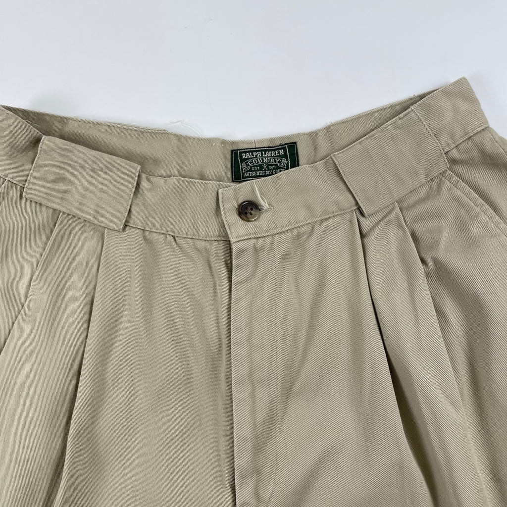 RALPH LAUREN COUNTRY / 8-90sヴィンテージ 2タックチノショーツ SIZE:W74cm