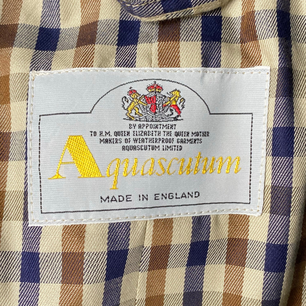 VINTAGE Aquascutum アクアスキュータム / 80s TRENCH COAT トレンチコート Aqua5生地 Dカン SIZE：36SHT(M程度)